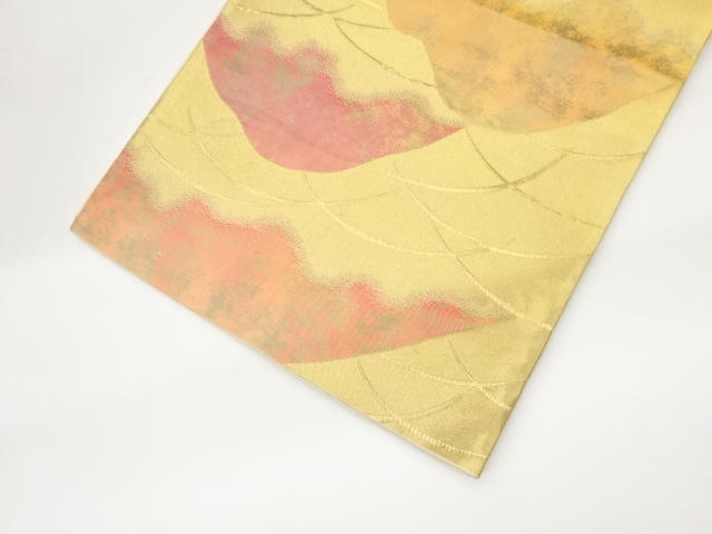  引箔山並模様織出し袋帯